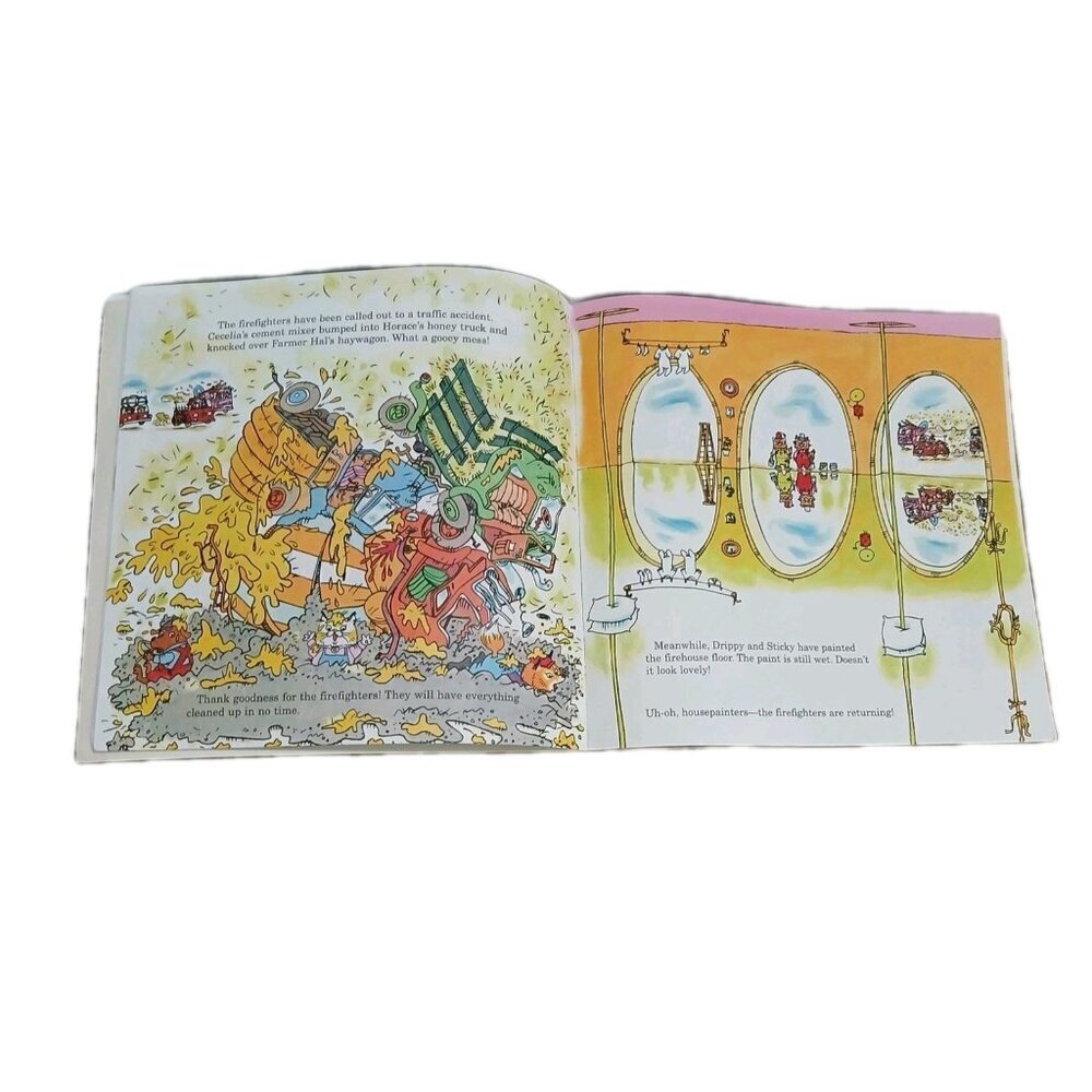 Vintage A Day at the Fire Station by Richard Scarry Good Condition - Picture 3 of 3